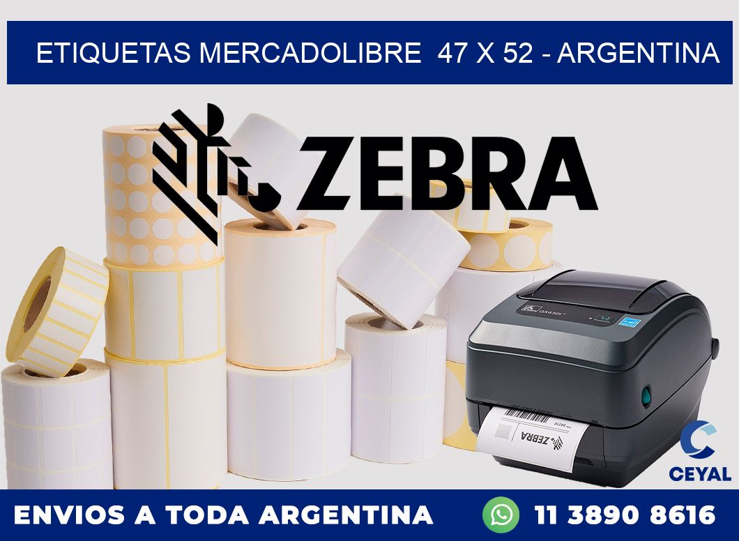 ETIQUETAS MERCADOLIBRE  47 x 52 – ARGENTINA