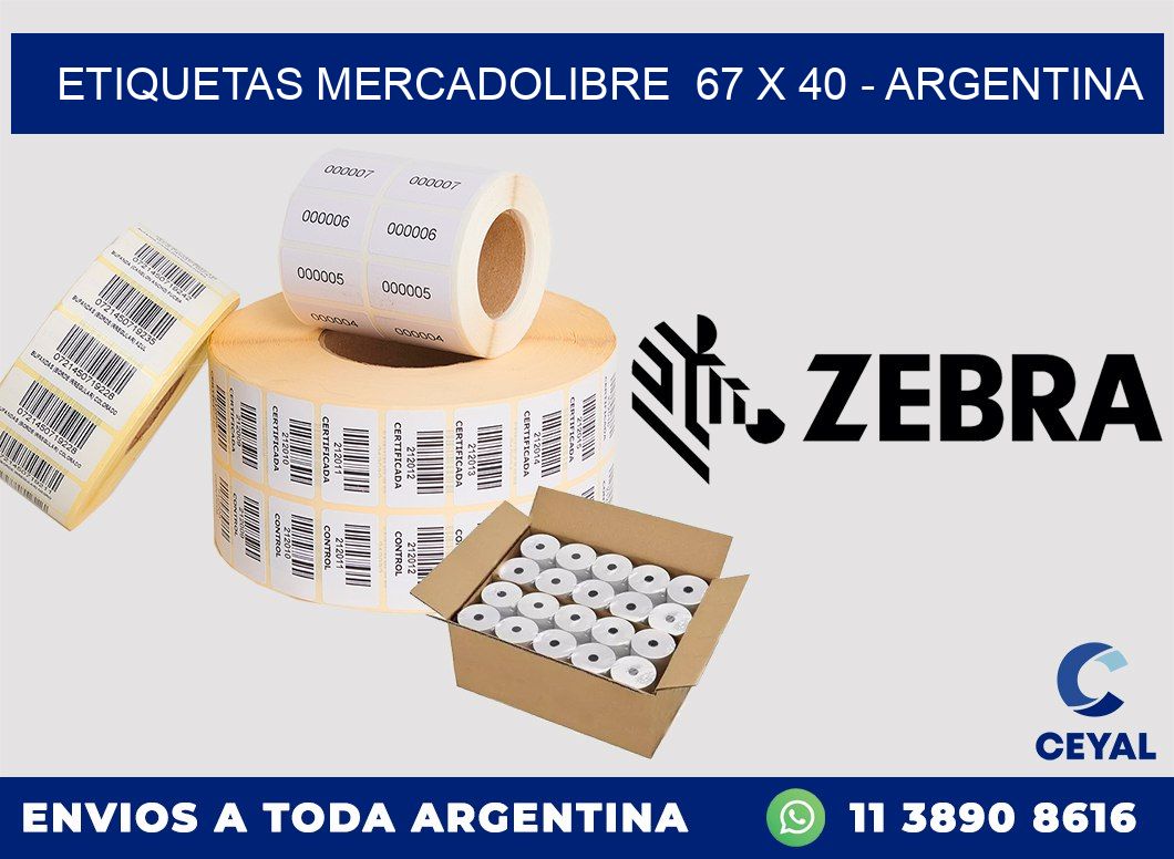 ETIQUETAS MERCADOLIBRE  67 x 40 – ARGENTINA