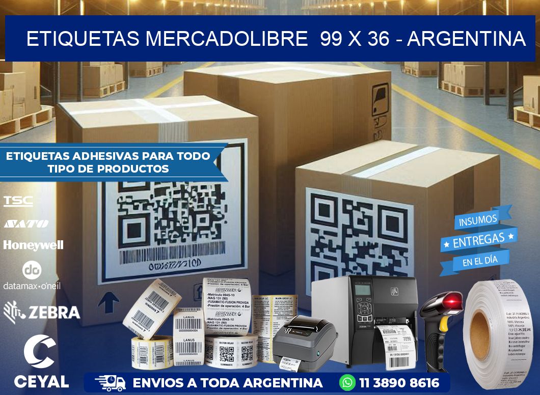 ETIQUETAS MERCADOLIBRE  99 x 36 – ARGENTINA