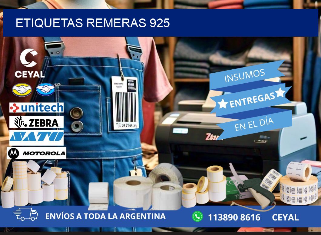 ETIQUETAS REMERAS 925