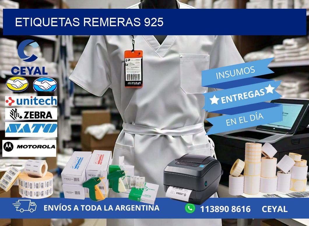 ETIQUETAS REMERAS 925