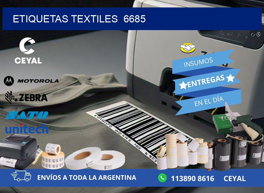 ETIQUETAS TEXTILES  6685