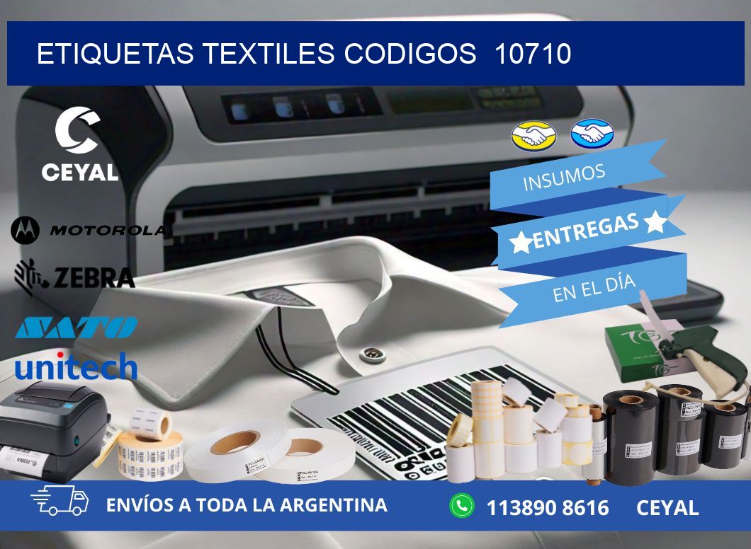 ETIQUETAS TEXTILES CODIGOS  10710